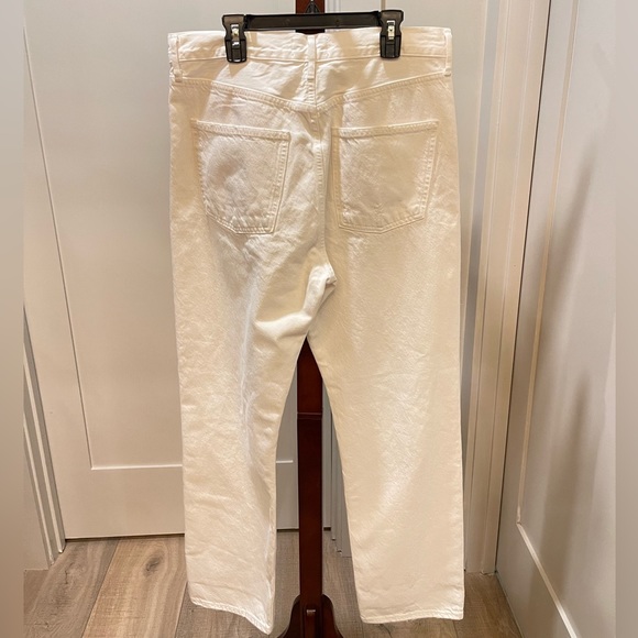 AGOLDE 90’s Jeans Mid Rise Loose Fit Vanish White Distressed Size 28 - Picture 6 of 16